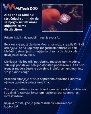 AI spor oko Kimi K3: stručnjaci sumnjaju da se njegov uspeh može objasniti samo distilacijom