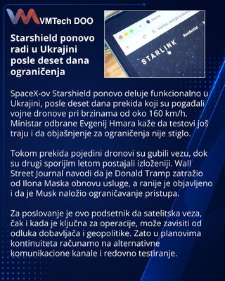 Starshield вновь заработал для украинских военных после ограничений
