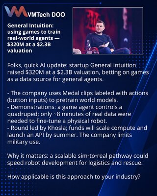 General Intuition: как игры помогают обучать агентов для реального мира — $320M при оценке $2.3B