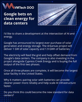 Google bets on clean energy for data centers