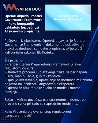 OpenAI Releases Frontier Governance Framework — How Companies Align AI Safety with New Regulations