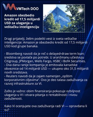 Amazon secures $17.5bn loan for AI investments