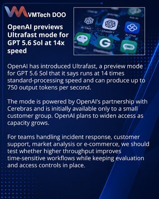 OpenAI представила Ultrafast для GPT-5.6 Sol с ускорением до 14 раз