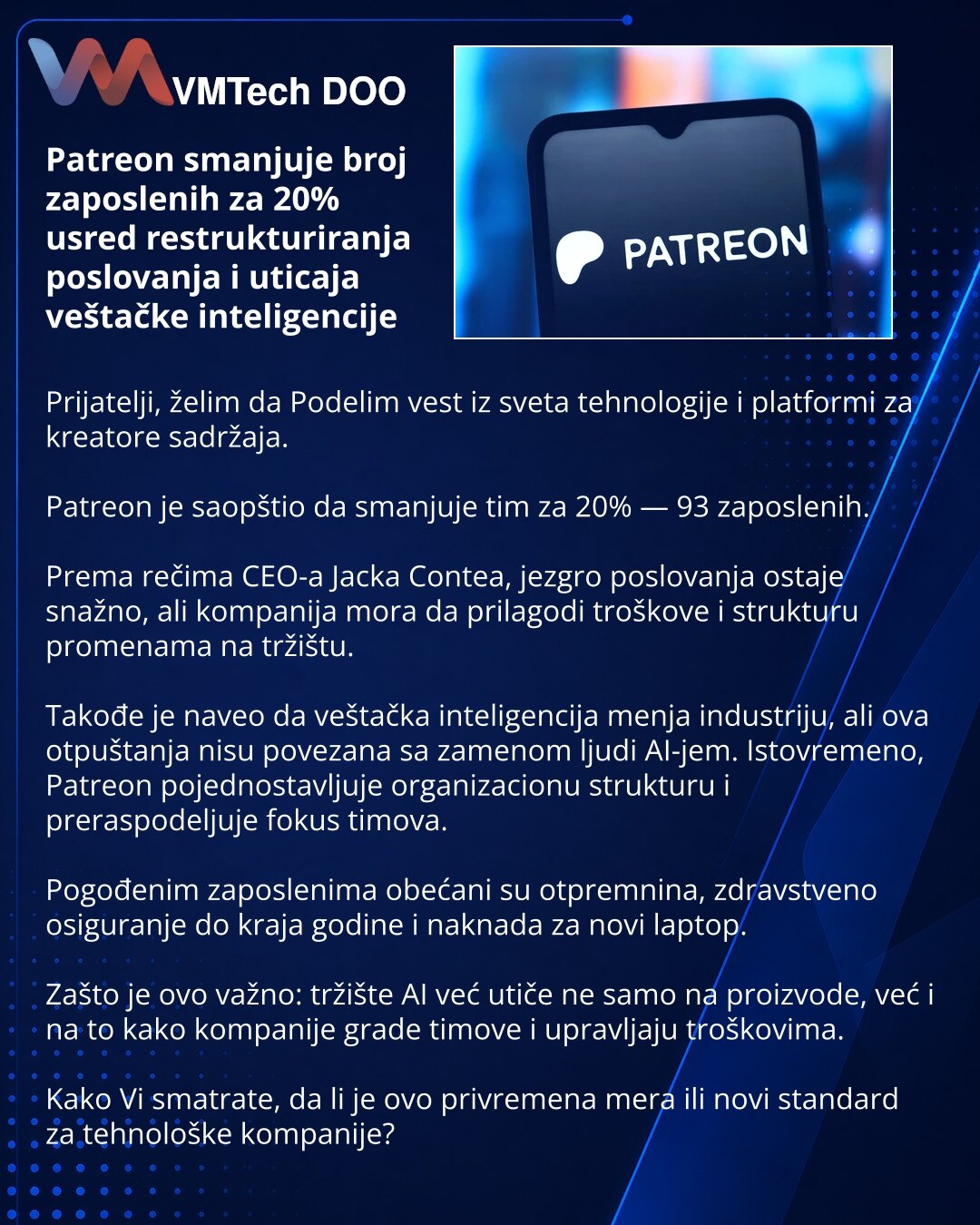 Patreon cuts 20% of staff amid business reset and AI pressure
