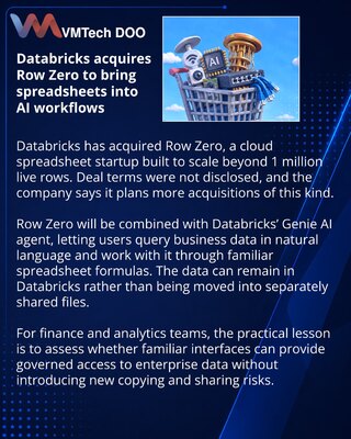 Databricks acquires Row Zero for spreadsheet-based AI analytics
