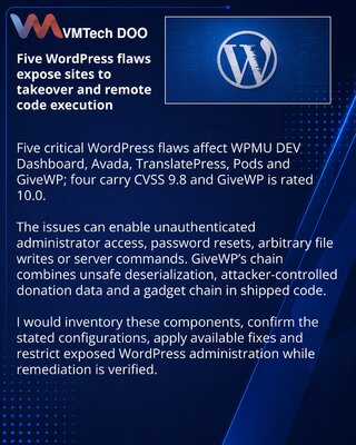 Пять критических уязвимостей WordPress угрожают захватом сайтов