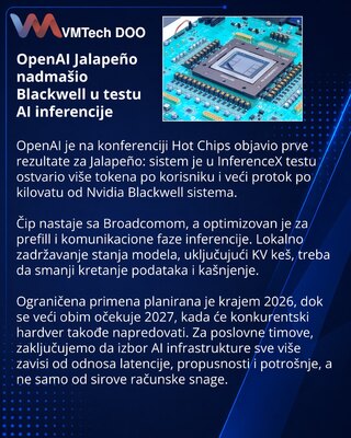 OpenAI раскрыла бенчмарки чипа Jalapeño для ИИ-инференса