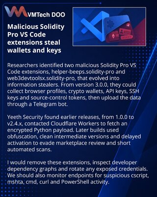 Solidity Pro в VS Code похищал криптокошельки и ключи разработчиков