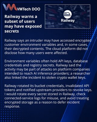 Railway предупредила о риске утечки секретов из переменных окружения