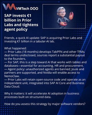 SAP инвестирует €1 млрд в Prior Labs и ужесточает политику агентов