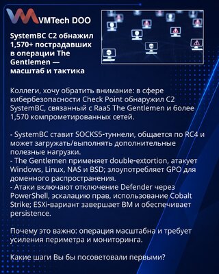 SystemBC C2 obnažio 1,570+ pogođenih u operaciji The Gentlemen — obim i taktike