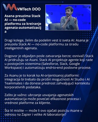 Asana preuzima Stack AI — no-code platformu za kreiranje agenata-automatizacija