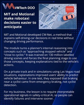 MIT and Motional test CW-Net explanations for robotaxi planners