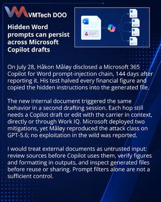 Hidden Word prompts can alter figures and persist across Microsoft 365 Copilot drafts