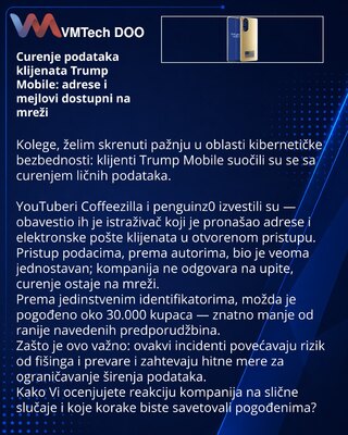 Curenje podataka klijenata Trump Mobile: adrese i mejlovi dostupni na mreži