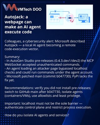 AutoJack: veb‑stranica može naterati AI‑agenta da izvrši kod