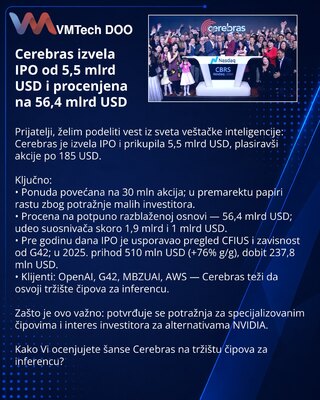 Cerebras completes $5.5B IPO; valued at $56.4B