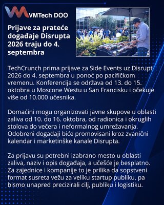 TechCrunch otvara prijave za prateće događaje uz Disrupt 2026