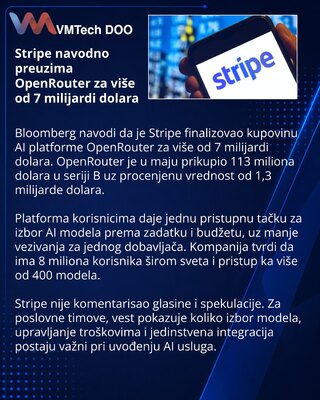 Stripe Reportedly Finalizes Acquisition of OpenRouter Above $7 Billion