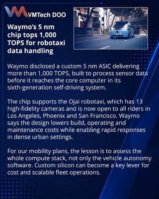 Waymo Details 5 nm ASIC Behind Its Sixth-Generation Robotaxi System