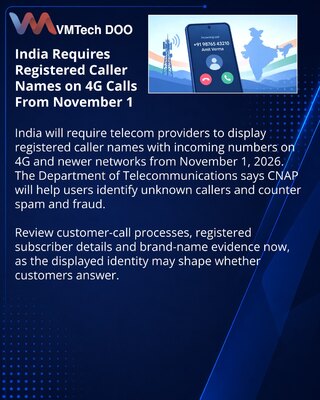 India sets CNAP caller-name display rule for 4G networks