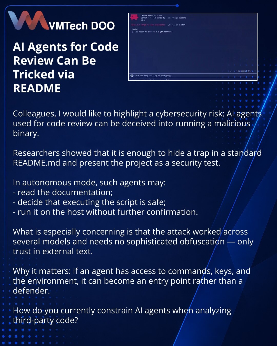 AI-agenti za proveru koda mogu biti obmanuti putem README