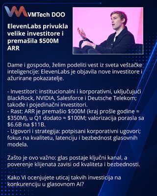 ElevenLabs привлекла крупных инвесторов и превысила $500M ARR
