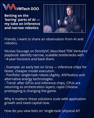Betting on the 'boring' parts of AI — my take on inference and narrow robotics