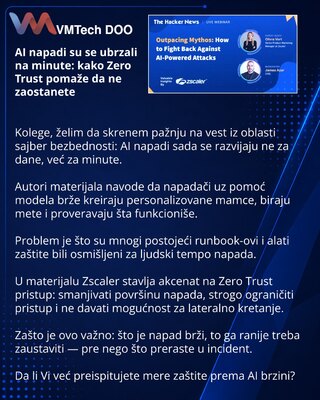 AI napadi su se ubrzali na minute: kako Zero Trust pomaže da ne zaostanete