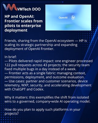 HP i OpenAI: Frontier prelazi iz pilot faze u korporativnu implementaciju