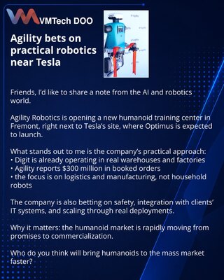 Agility делает ставку на практику в робототехнике рядом с Tesla