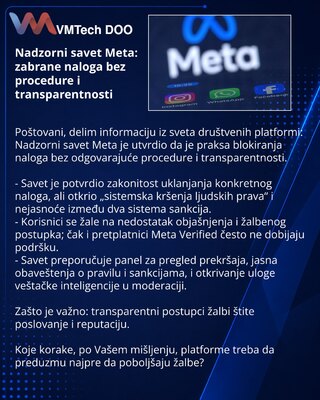 Meta Oversight Board: Account Bans Lack Due Process and Transparency