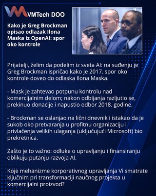 Kako je Greg Brockman opisao odlazak Ilona Maska iz OpenAI: spor oko kontrole