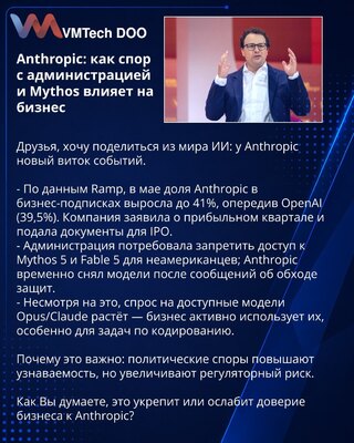 Anthropic: how the dispute with the administration and Mythos affects business