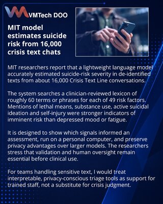 MIT tool identifies suicide-risk signals in crisis text conversations