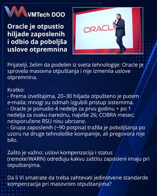 Oracle laid off thousands and refused to improve severance terms