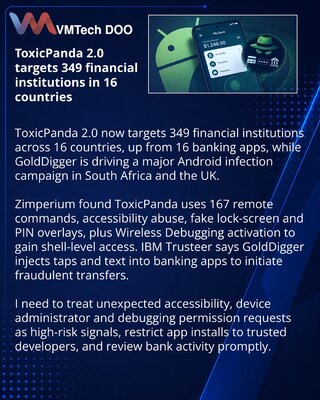 ToxicPanda 2.0 и GoldDigger расширили атаки на Android-банкинг