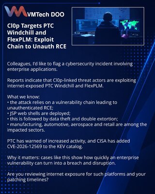 Cl0p napada PTC Windchill i FlexPLM: lanac ranjivosti vodi do RCE bez autentikacije