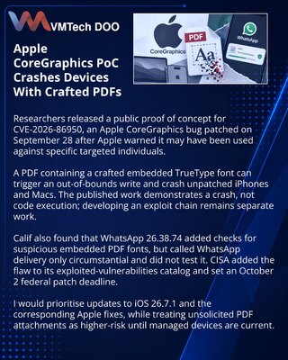 Public CoreGraphics PoC Shows Crafted PDF Crash on Apple Devices