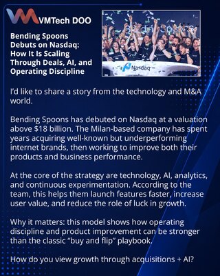 Bending Spoons вышла на Nasdaq: как компания растет за счет сделок, AI и операционной дисциплины