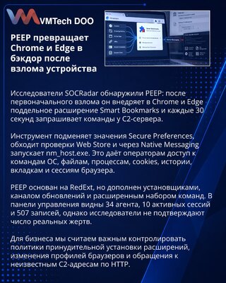 PEEP zloupotrebljava Chrome i Edge za komande nad operativnim sistemom