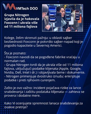 Nitrogen Group Claims Foxconn Breach, Over 11M Files Stolen