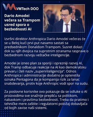 Amodei i Tramp zakazali prvi sastanak nasamo u Beloj kući