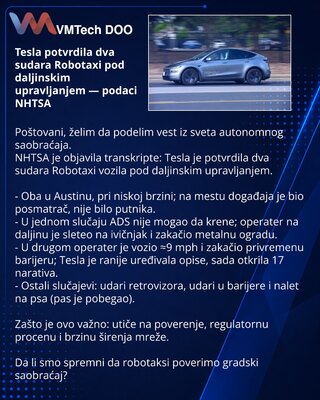 Tesla Confirms Two Robotaxi Crashes Under Remote Control — NHTSA Data