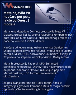 Meta показала лёгкие VR-очки с 5K-дисплеем и IMAX Enhanced