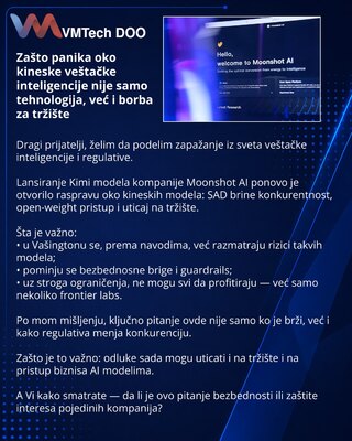 Zašto panika oko kineske veštačke inteligencije nije samo tehnologija, već i borba za tržište