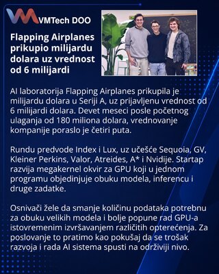 Flapping Airplanes prikupio milijardu dolara za efikasniju AI obuku