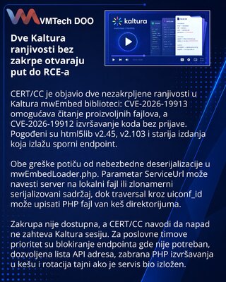 CERT/CC предупредил о критических уязвимостях Kaltura mwEmbed