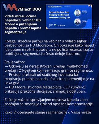 Videti mrežu očima napadača: vebinar HD Moore o putanjama napada i promašajima segmentacije
