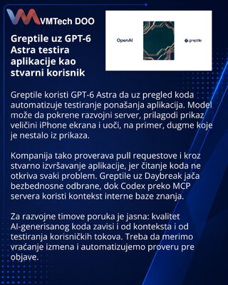 Greptile тестирует пользовательские сценарии с GPT‑6 Astra